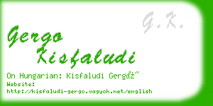 gergo kisfaludi business card